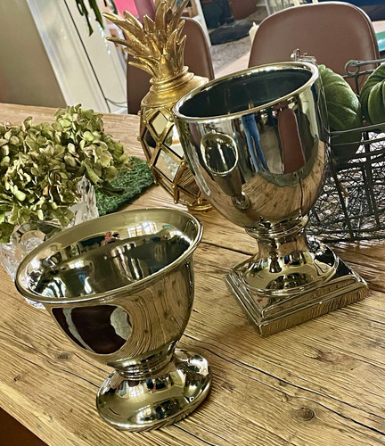 2er set übertöpfe mit sockel - set,