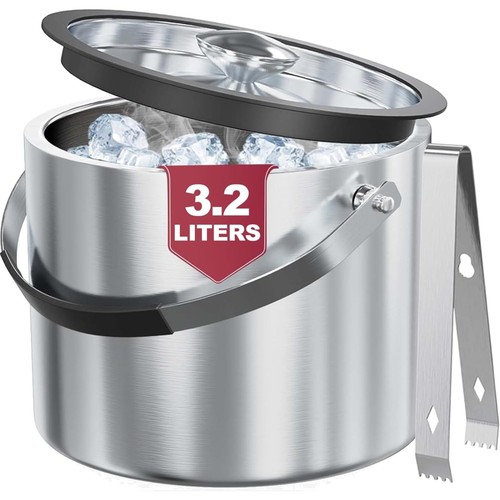 Edelstahl eiskübel mit - edelstahl, 3,2l